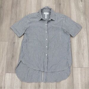 Apiece Apart short sleeve stripe button down blue white size 0
Slit back